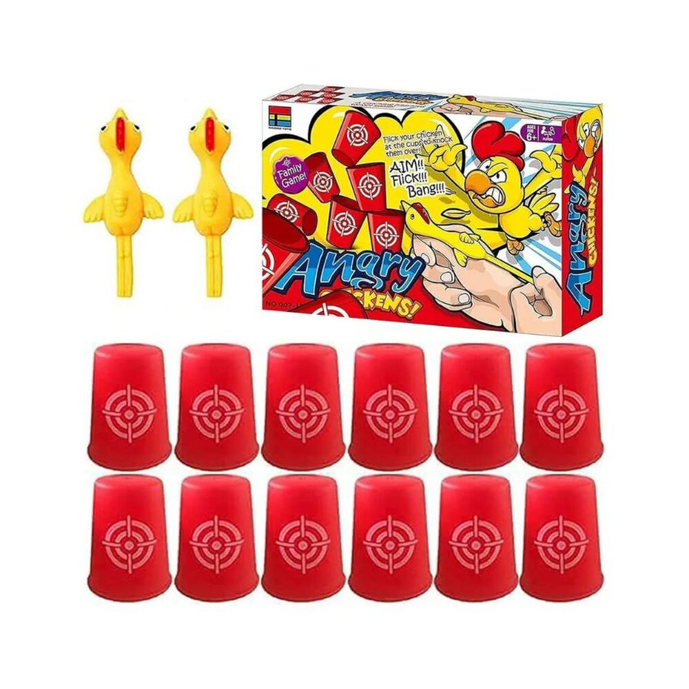 Juego De Mesa Pollos Voladores Derriba Vasos image number 2.0