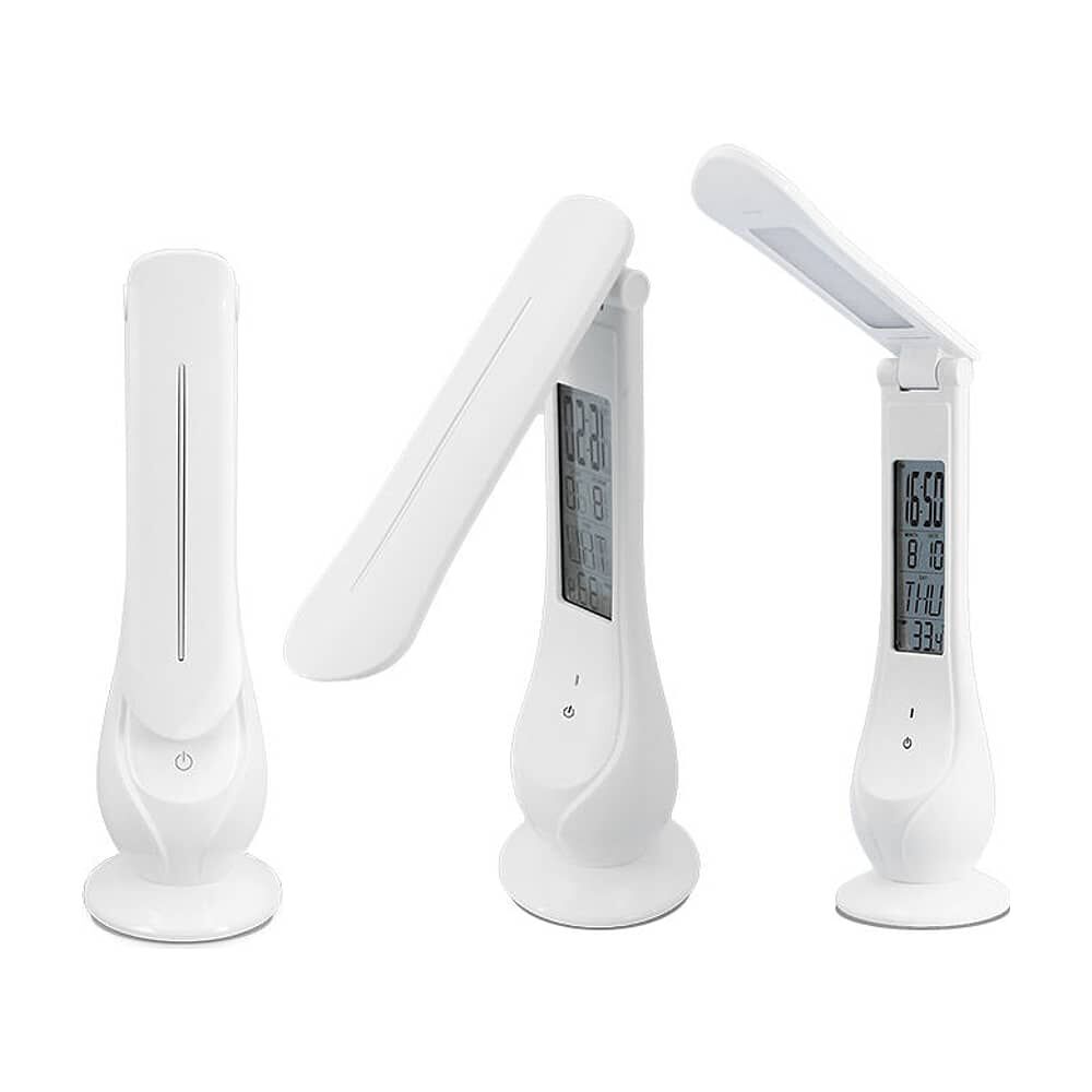 Lampara De Escritorio Led Recargable Touch Con Reloj Dl368 image number 11.0