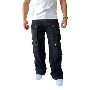 Jeans Di&aacute;bolo Cargo Ancho Wide Leg Hombre