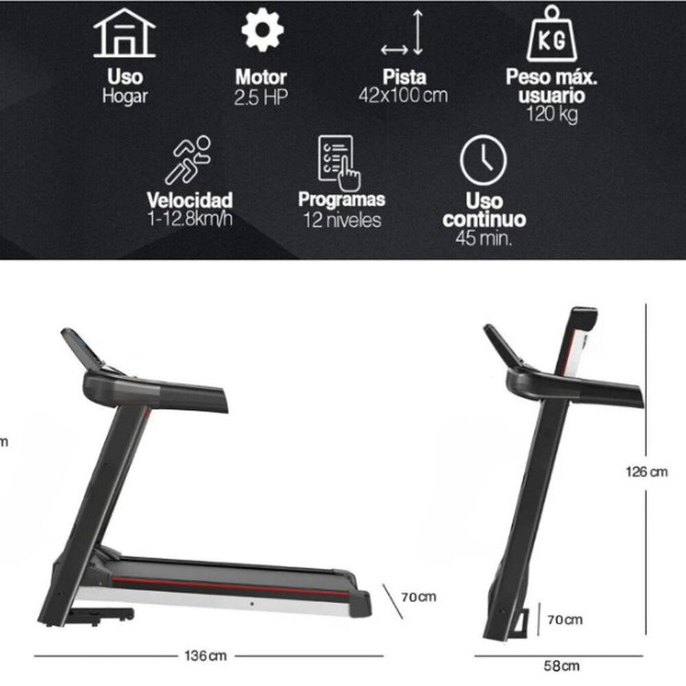Trotadora El&eacute;ctrica Yepsport 2.5 Hp Plegable Bluetooth image number 3.0