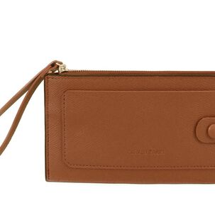 Billetera De Mujer Tarja Brown Carven