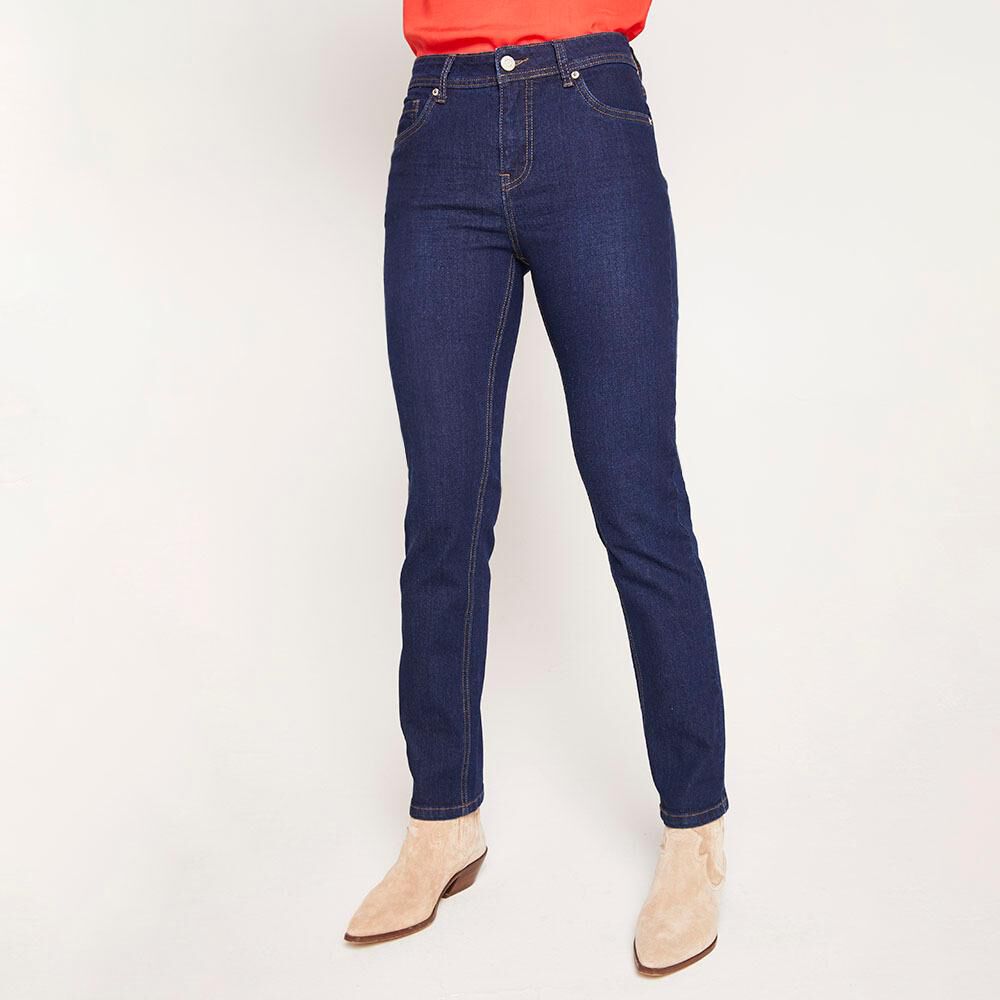 Jeans Tiro Medio Skinny Mujer Geeps