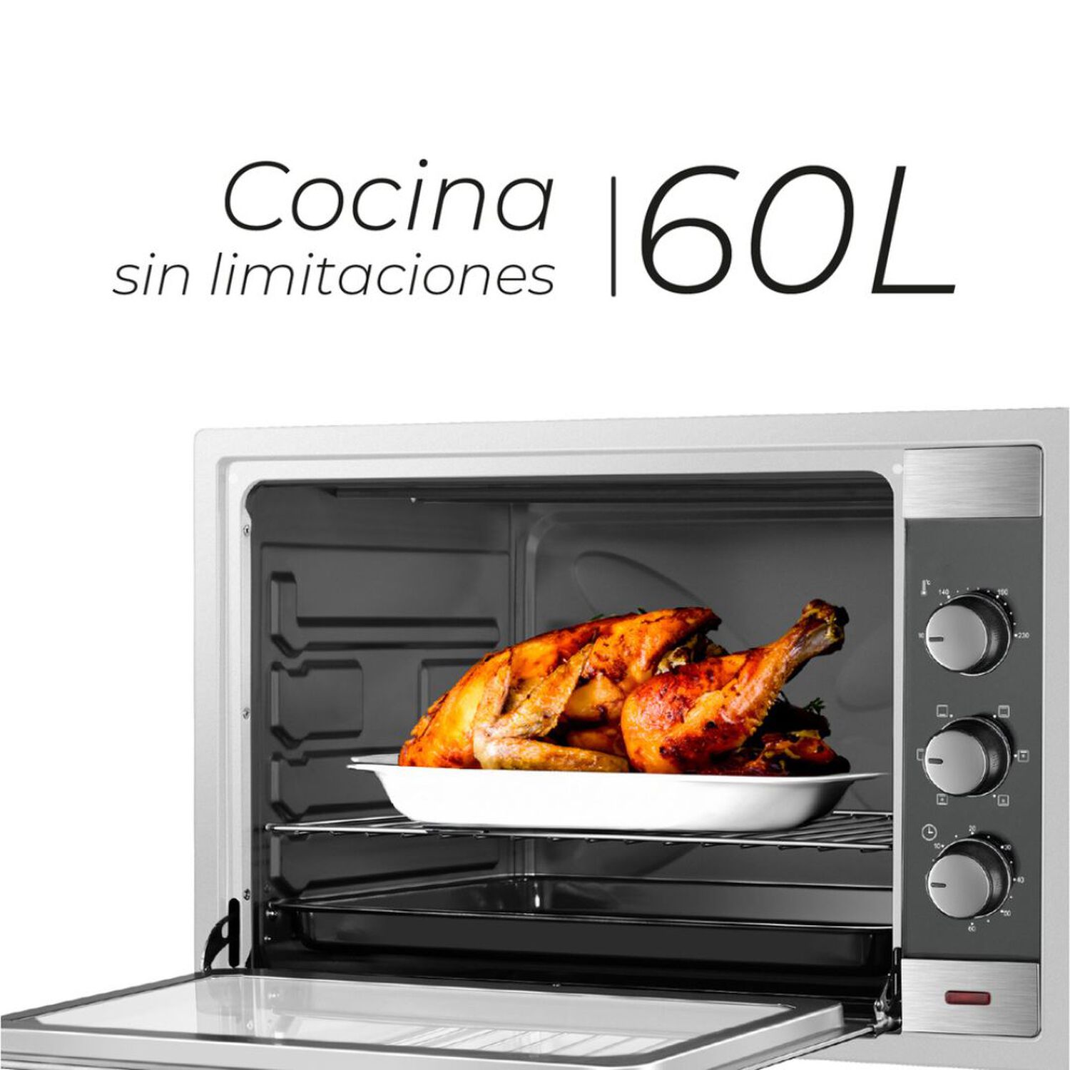 Horno El&eacute;ctrico Silver Series 60 Litros Kitchen-it image number 4.0