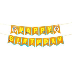 Pack Cumpleaños Blippi Globos Toppers Cinta, Cotillon Y Mas