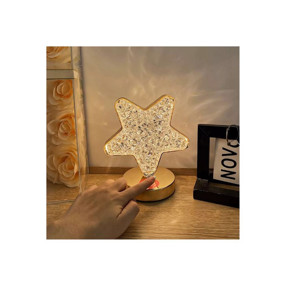 Lampara De Mesa Recargable Usb Con Forma De Estrella image number 2.0