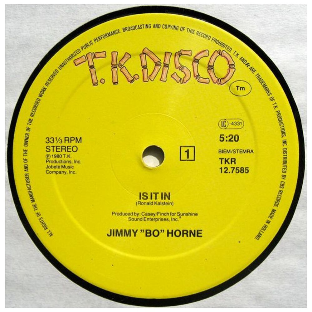 Jimmy "bo" Horne - Is It In | 12" Maxi Single Vinilo Usado image number 2.0