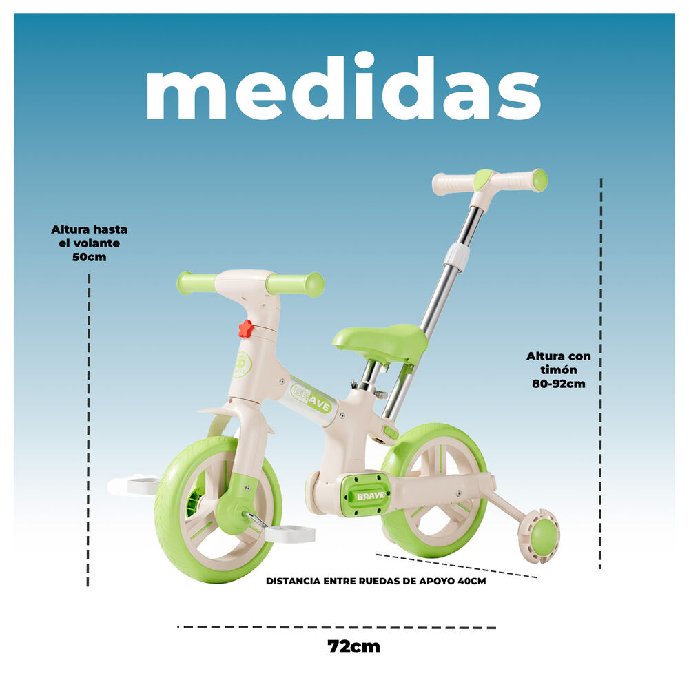 Triciclo Infantil Con Pedales Y Ruedas De Entrenamiento image number 3.0