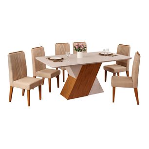 Juego De Comedor Vekkahome Rubi / 6 Sillas