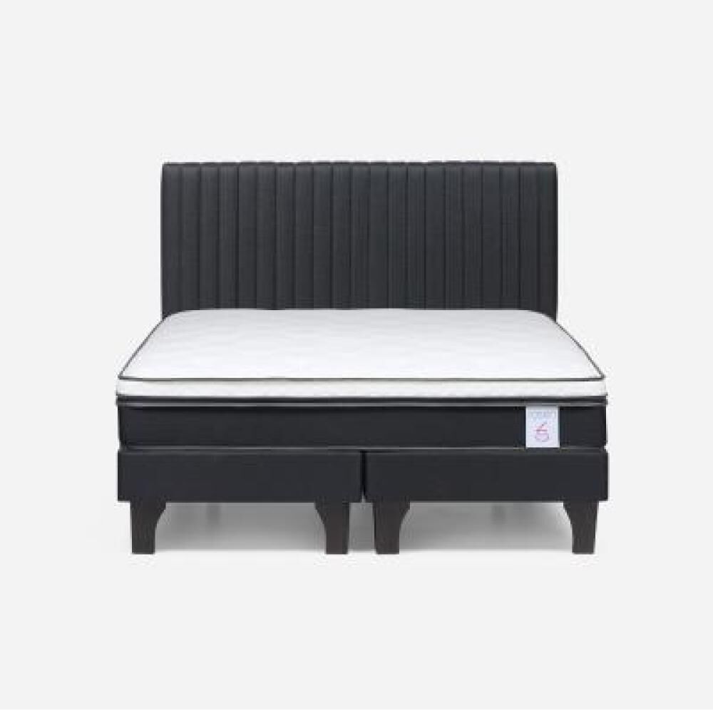 Cama Europea Rosen New Style 6 / 2 Plazas / Base Dividida + Respaldo image number 7.0