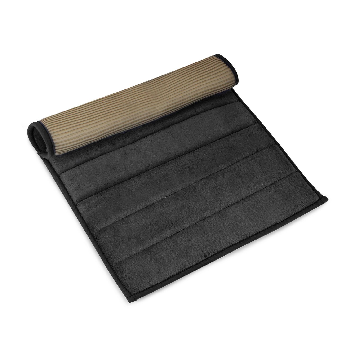 Alfombra De Ba&ntilde;o Nautica Home 50x80cm Coralina Ultra Suave Negro image number 2.0