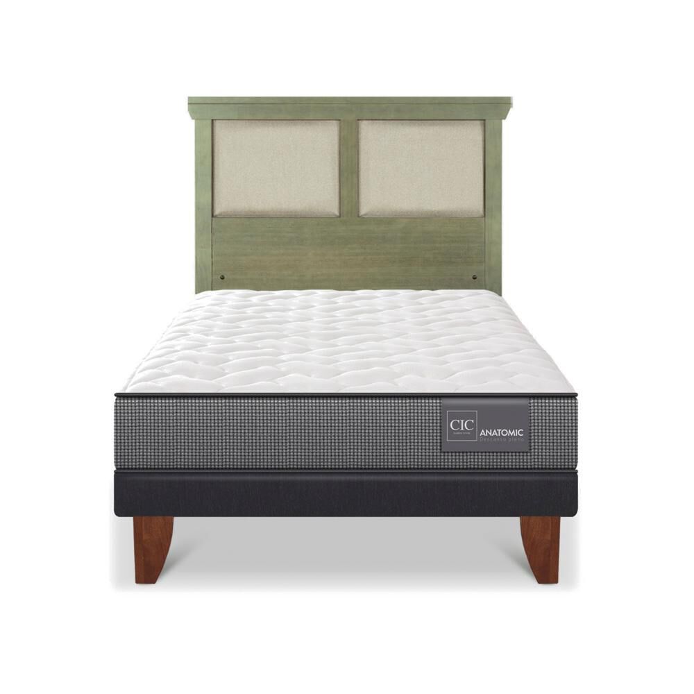 Cama Europea Cic Anatomic / 1.5 Plazas / Base Normal + Respaldo image number 0.0