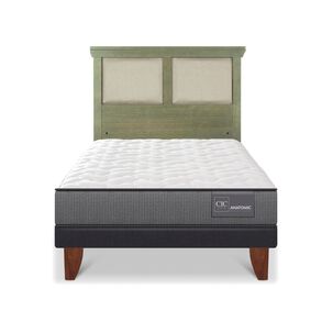 Cama Europea Cic Anatomic / 1.5 Plazas / Base Normal + Respaldo
