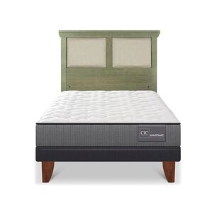 Cama Europea Cic Anatomic / 1.5 Plazas / Base Normal + Respaldo