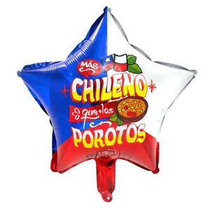 Globo Metalico Estrella Porotos Guachaca X1 Fiestas Patrias