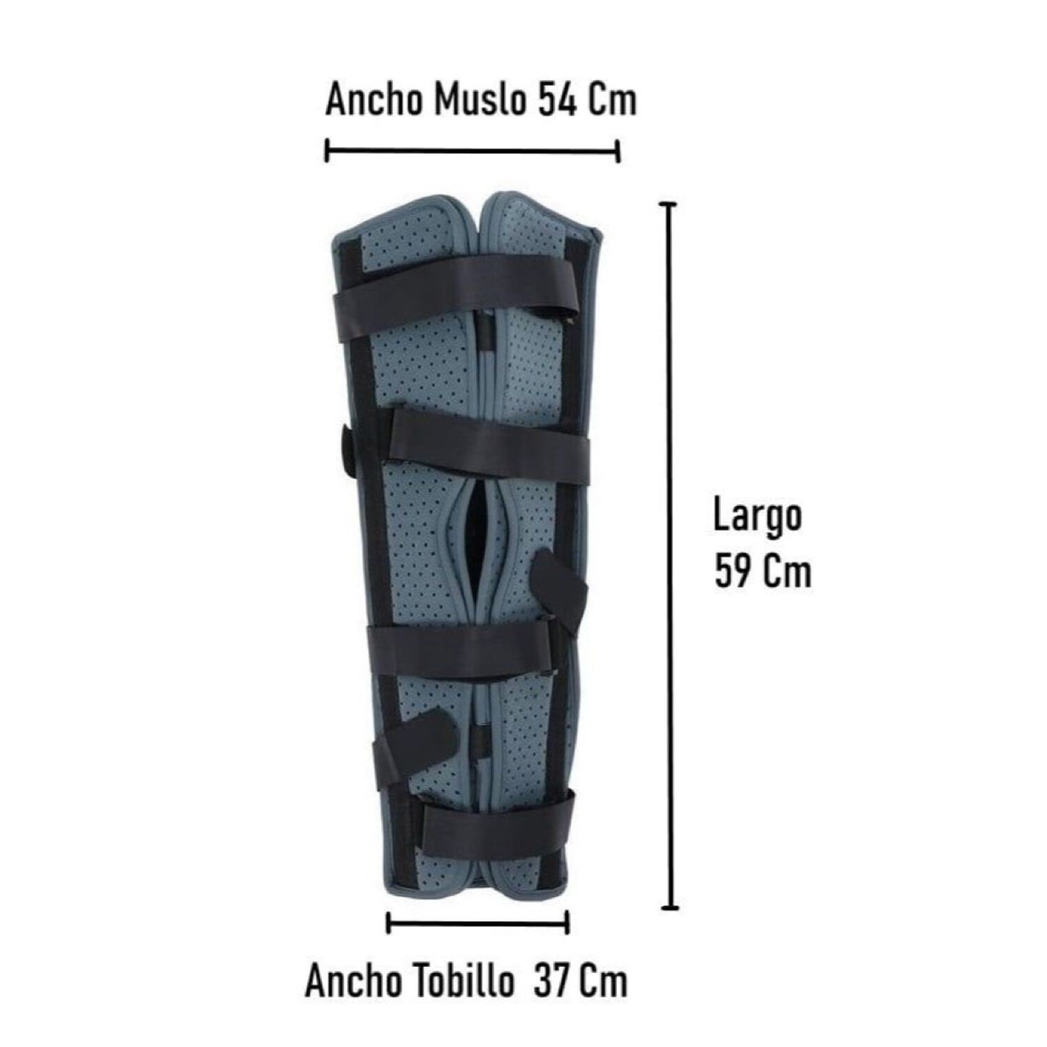 Inmovilizador De Rodilla Largo Tripanel Con Velcro Ajustable Talla L image number 2.0