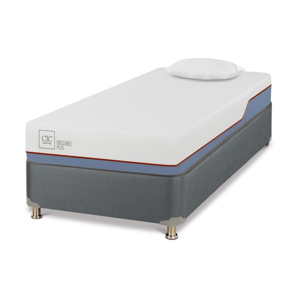Cama Americana Cic Excellence Plus / 1 Plaza / Base Normal + Almohada image number 1.0
