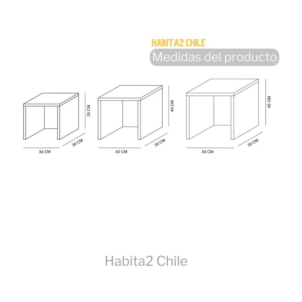 Set 3 Mesas De Centro Minimalistas image number 5.0