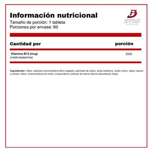 Vitamina B-12 2500 Mcg