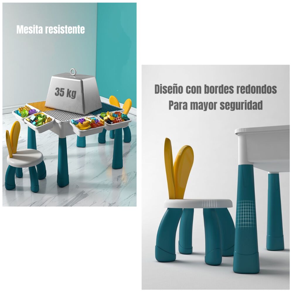 Mesa De Bloques 209 Piezas Y 1 Silla By Lubabycas image number 6.0