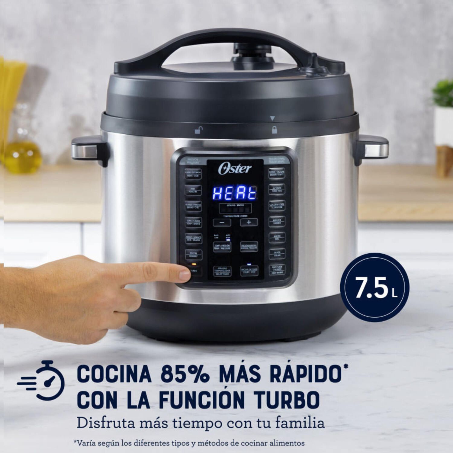 Oster Multiolla, Turbo, 7.5 L De Capacidad, 14 Funciones Recubrimiento Oster Diamondforce, Ckstpcect75df image number 4.0