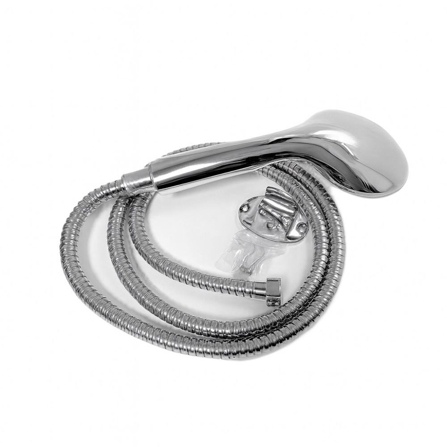 Kit De Ducha Tel&eacute;fono Manguera Soporte Cromado Acero Inox image number 2.0