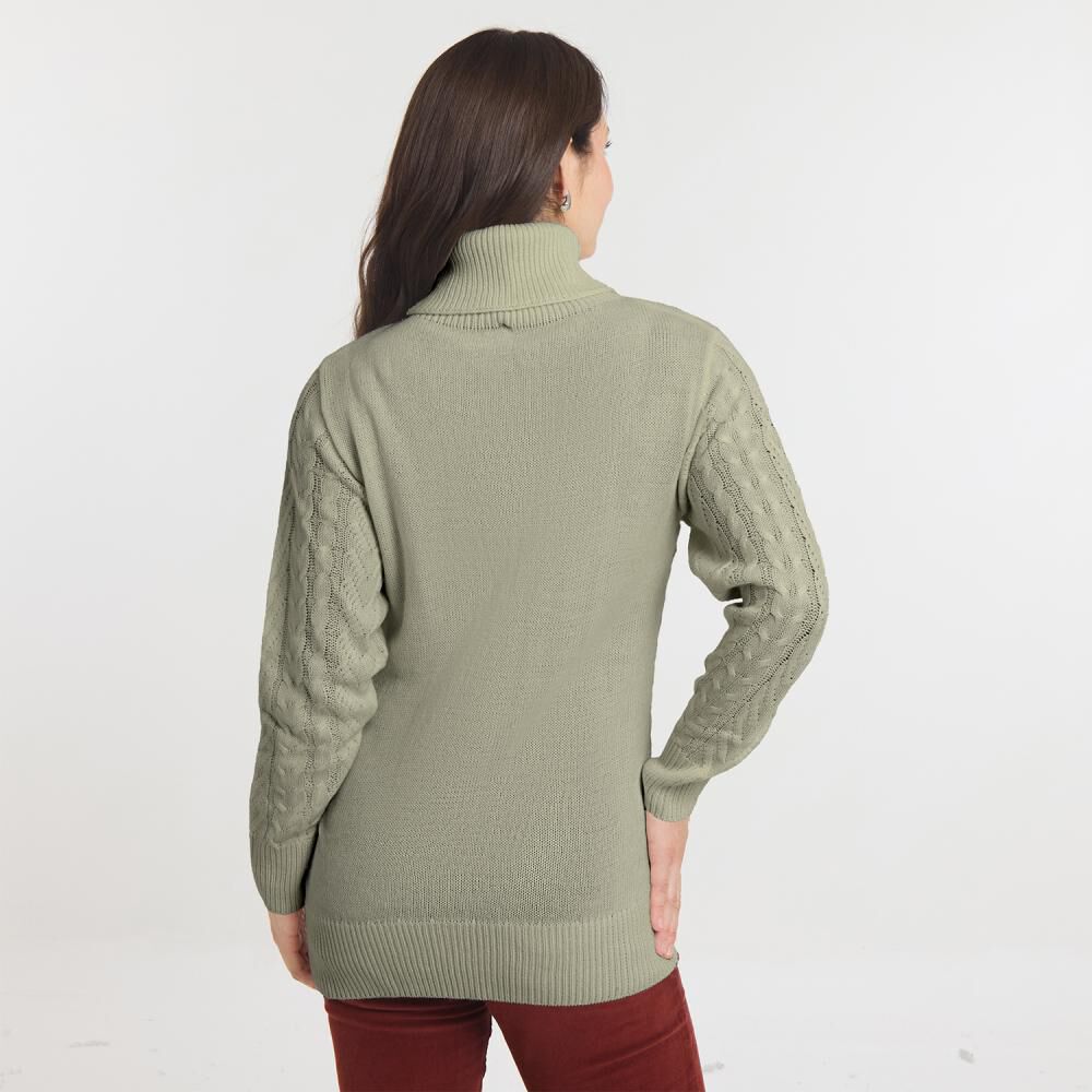 Sweater Trenzado Manga Larga Cuello Alto Mujer Geeps image number 1.0