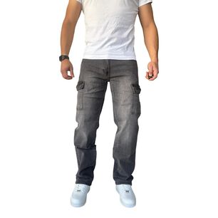 Jeans Cargo Recto Elasticado Stragth Fit Focalizado