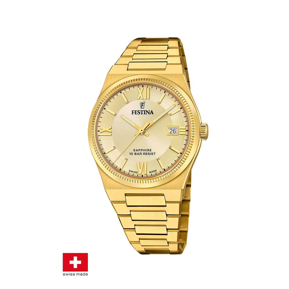 Reloj F20038/2 Festina Swiss Dorado Hombre My Swiss Time image number 0.0