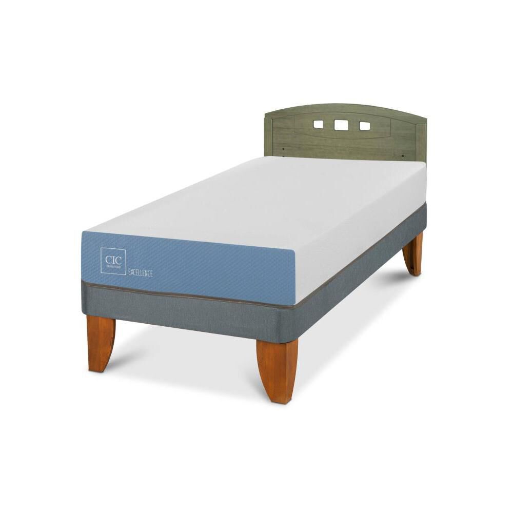 Cama Europea Cic Excellence / 1 Plaza / Base Normal + Respaldo image number 3.0