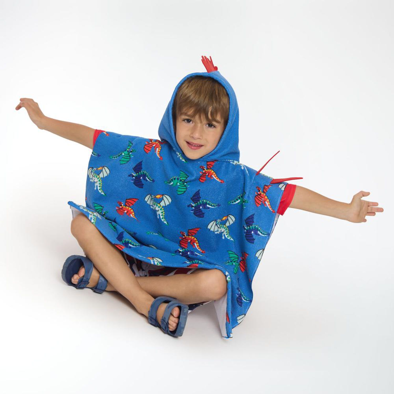 Toalla Playa Capucha Casaideal Kids Dragon / 60 X 120 Cm image number 1.0