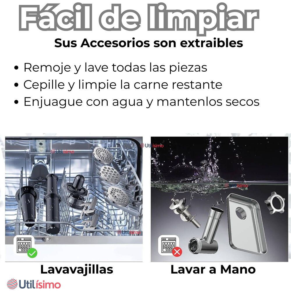 Maquina Moledora De Carnes Picadora Eléctrica 2500w De Potencia Choclo image number 3.0