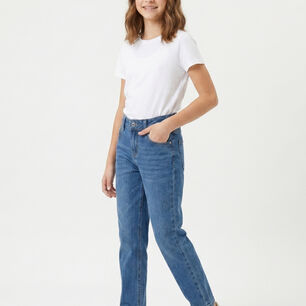 Pantalon Jeans Baggy Ni&ntilde;a Mezclilla Azul Recto