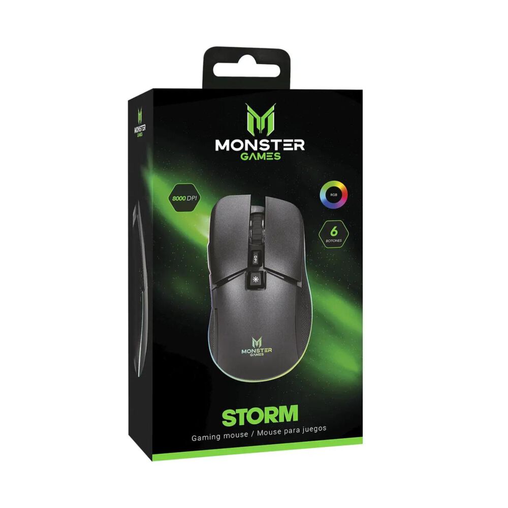 Mouse Gamer Usb Rgb 6b 8000dpi Negro Storm image number 2.0