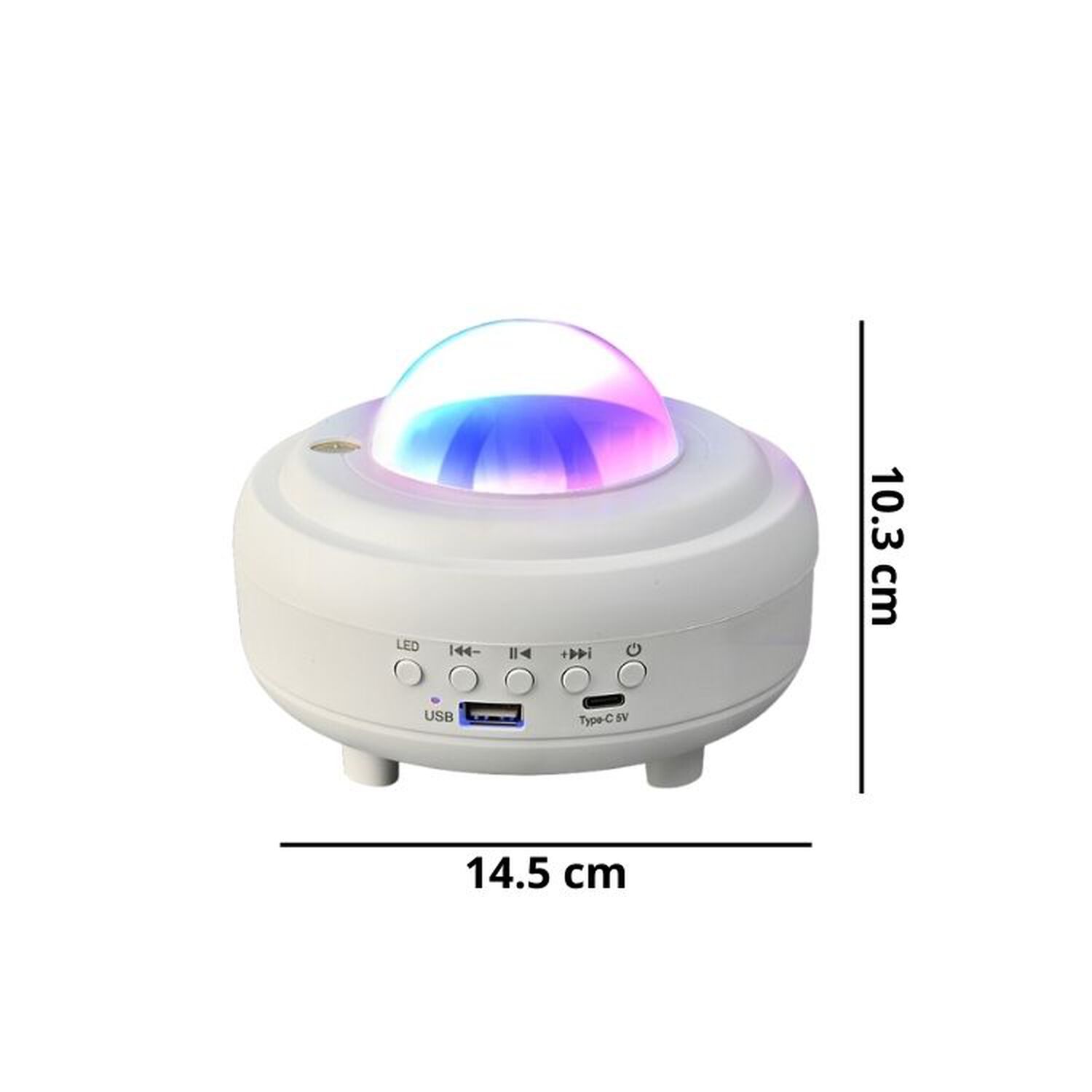 L&aacute;mpara Proyecci&oacute;n Cielo Estrellado Ondas De Agua Bluetooth image number 1.0