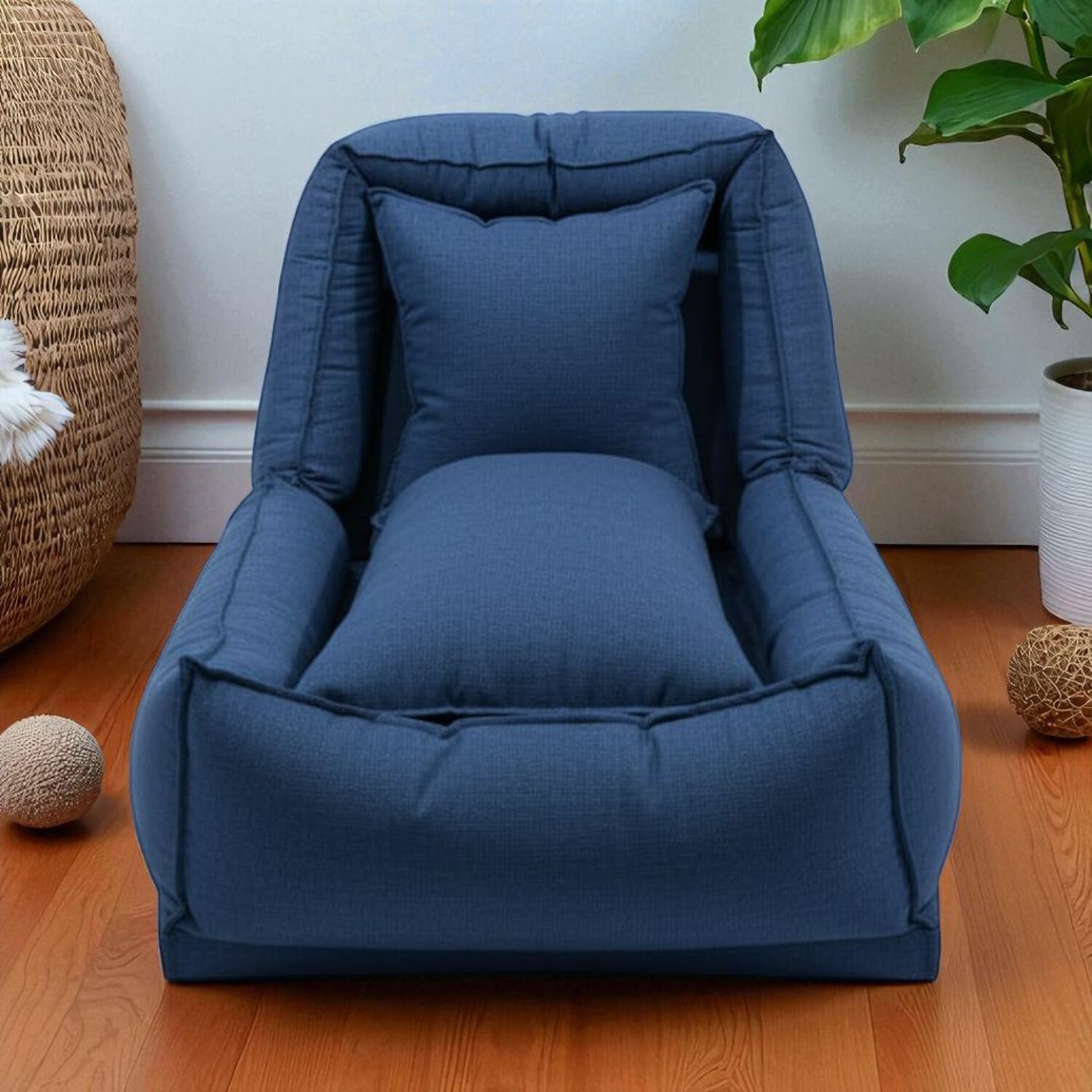 Sofa Cama Bed Lino Azul image number 1.0