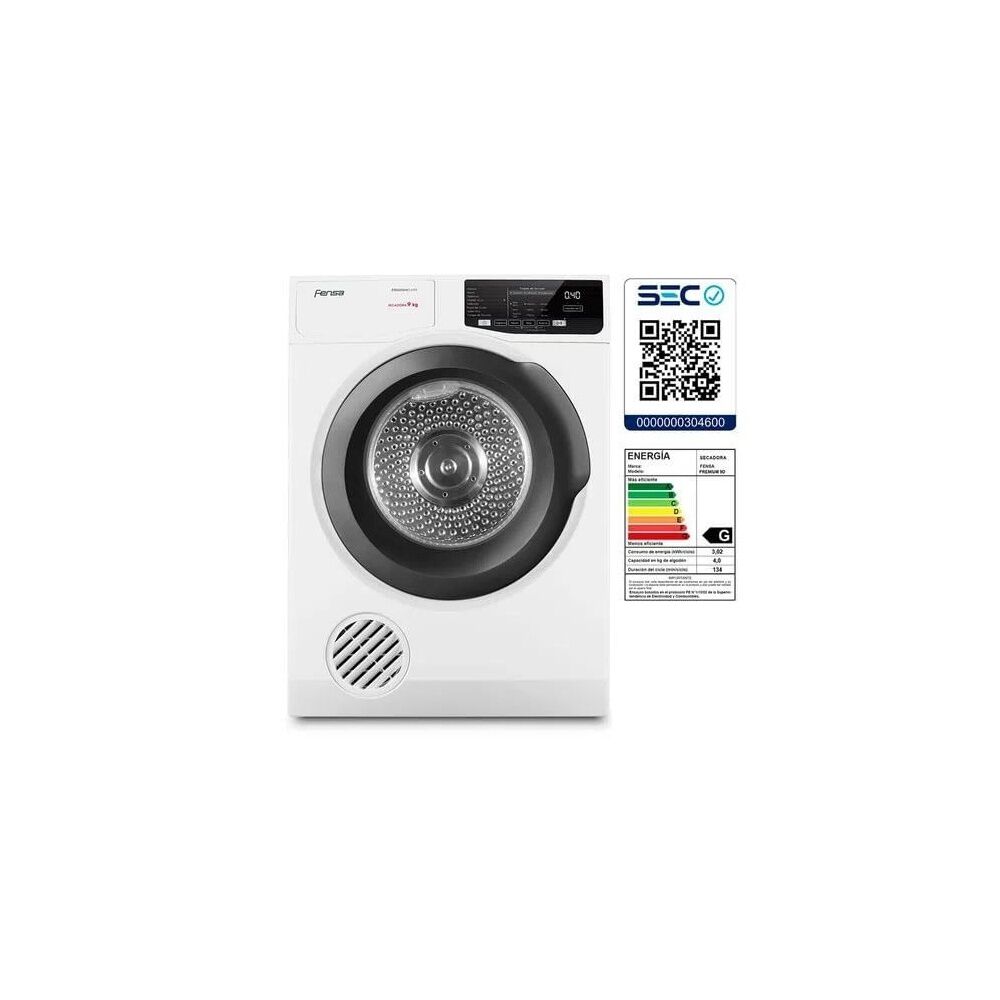 Secadora De Ropa Fensa 9kg Frontal Premium Care 9d Blanca image number 2.0