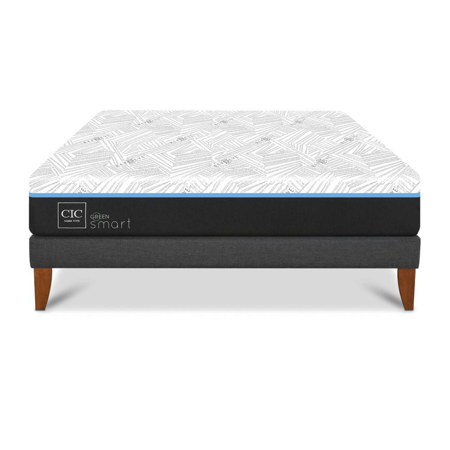 Cama Europea Cic Ce Box Green Infinity / King / Base Normal image number 0.0