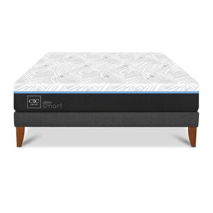 Cama Europea Cic Ce Box Green Infinity / King / Base Normal