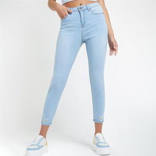 Jeans Rotura En Basta Tiro Alto Super Skinny Mujer Freedom Jeans Rotura En Basta Tiro Alto Super Skinny Mujer Freedom