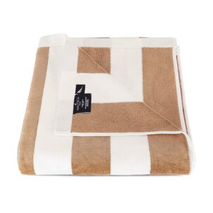 Toalla De Playa Nautica Home 100% Algod&oacute;n 163x81 Dise&ntilde;o Rayas Beige