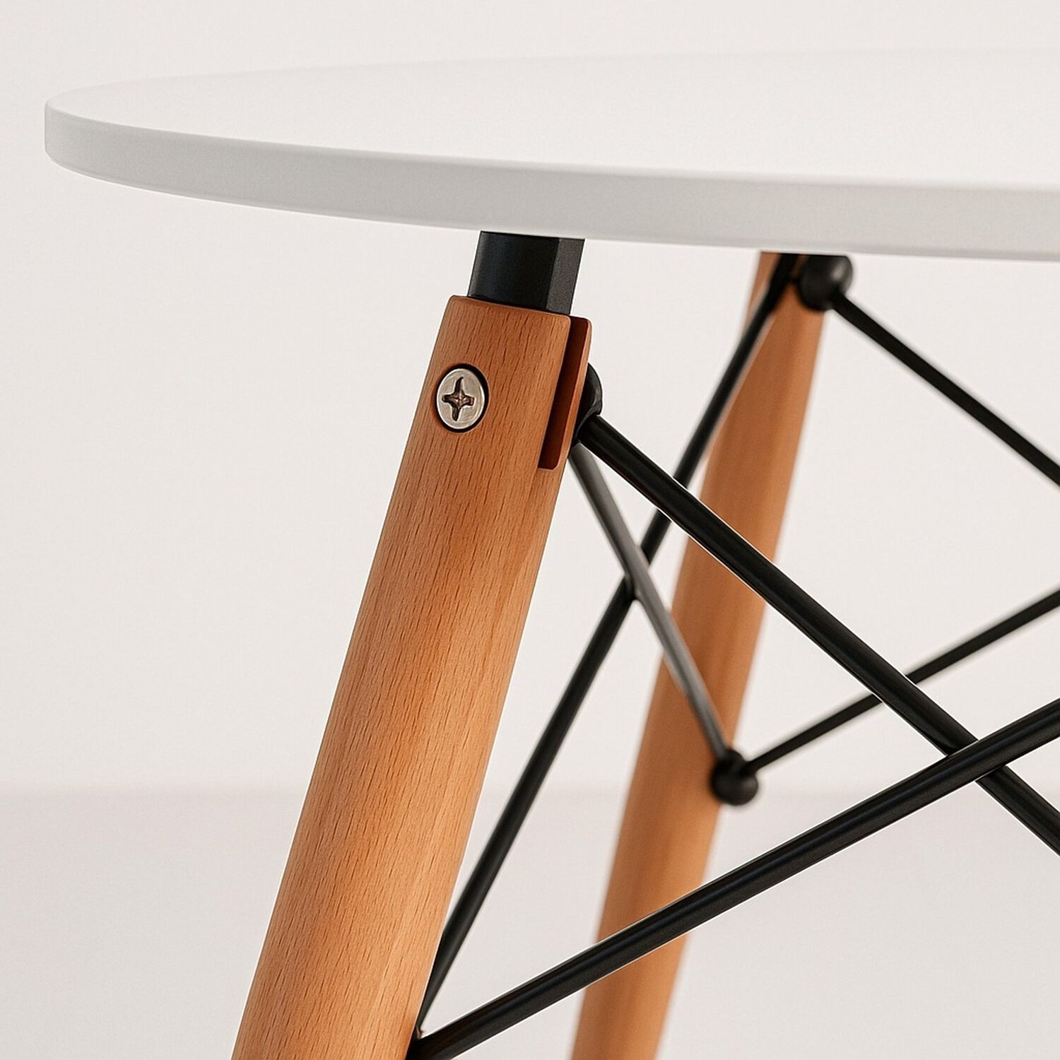 Mesa De Comedor Eames 80cm Redonda - Blanca image number 5.0