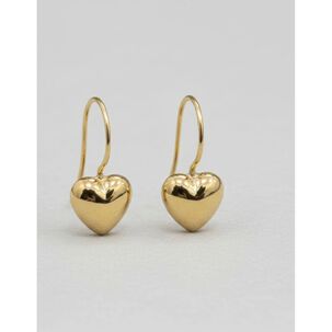 Aros Gancho Coraz&oacute;n 7mm Oro 18k Nacional 1.30gr Regalo Mujer Dorado