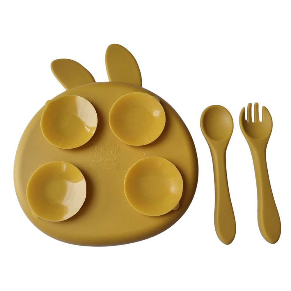 Set Plato + Servicios Silicona Bebe Vajilla De Aprendizaje image number 2.0