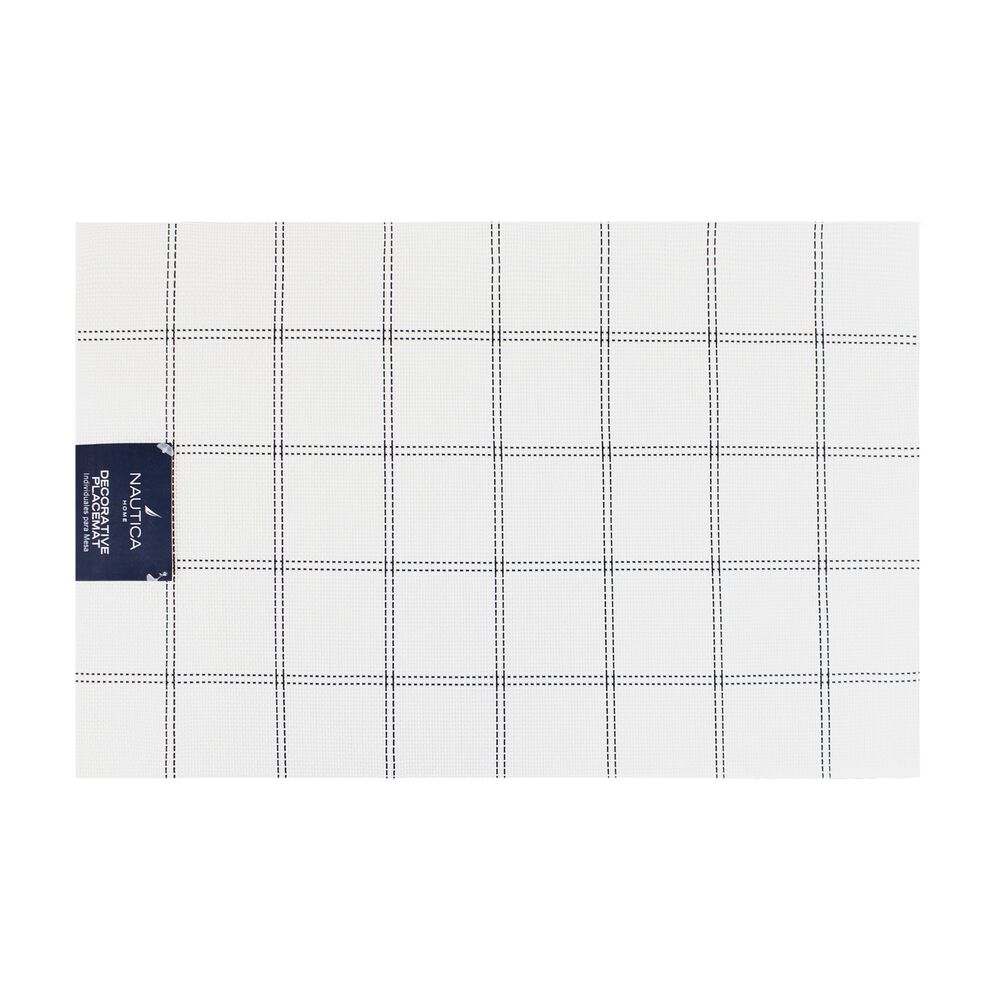 Pack 6 Individuales De Mesa Nautica Home 45x30cm Blanco A Cuadros image number 1.0