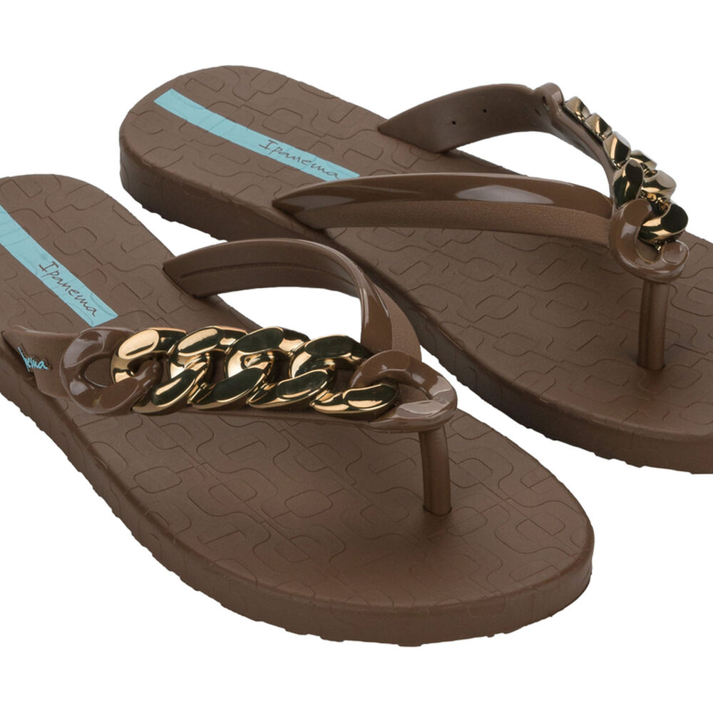 Sandalia Mujer Café/bronce Metal Glam Ipanema image number 1.0