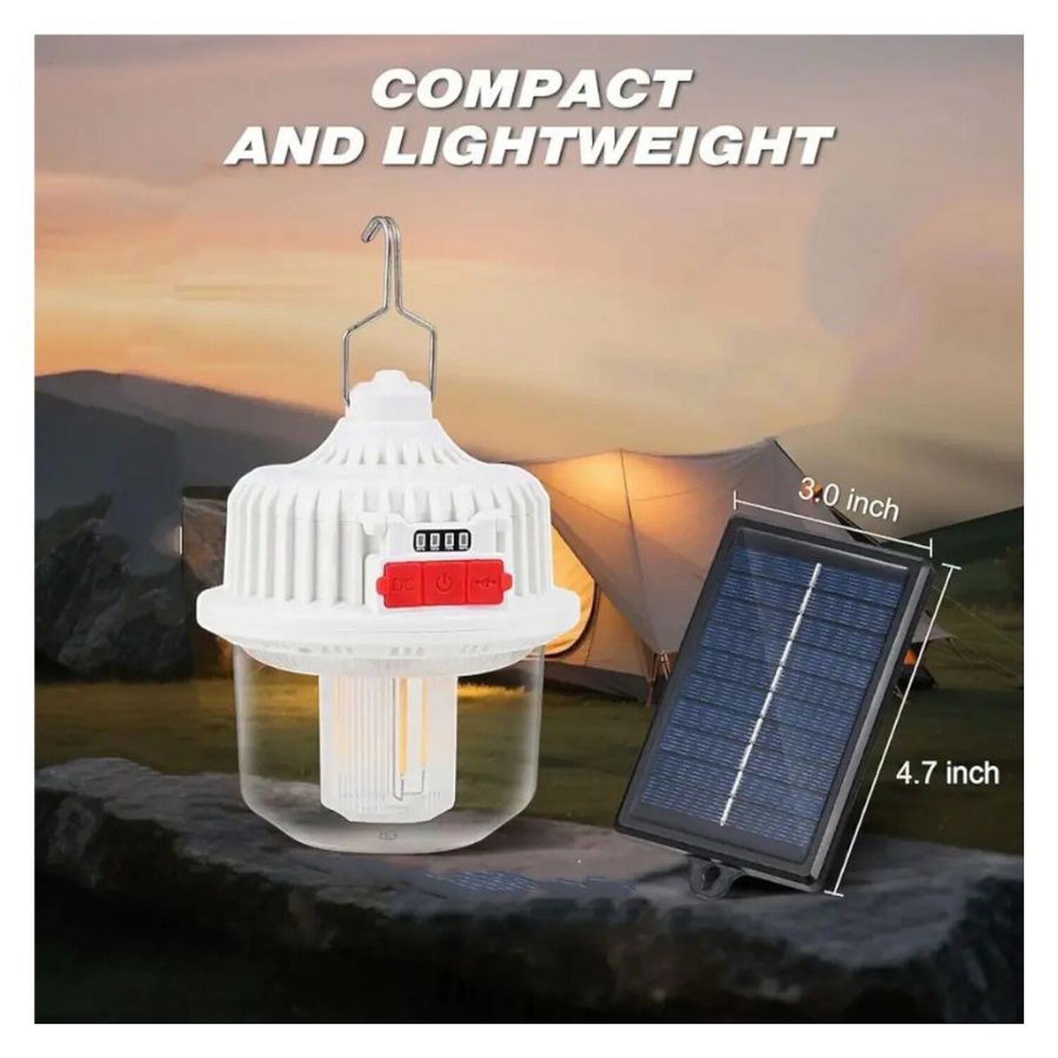 Foco Ampolleta Solar Led Irm 120w Emergencia Camping Usb image number 1.0