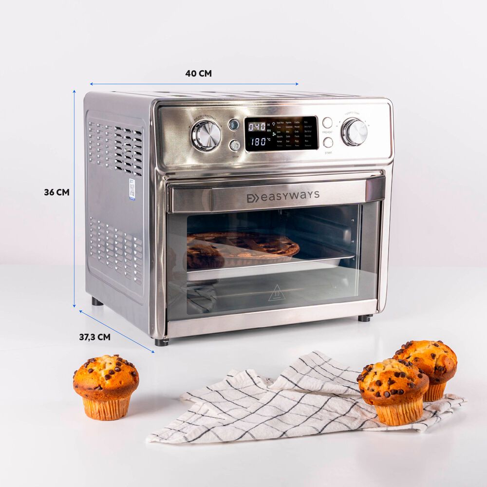 Freidora De Aire Horno Air Fryer Gourmet Pro 20 L Easyways image number 6.0