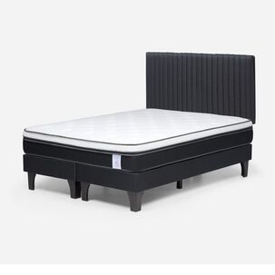 Cama Europea Rosen New Style 6 / 2 Plazas / Base Dividida + Respaldo