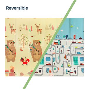 Alfombra Antigolpe Plegable Extra Grueso Premium Oso Ciudad