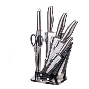 Juego Cuchillos 7 Piezas Acero Inoxidable Soporte Cocina